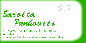 sarolta pankovits business card